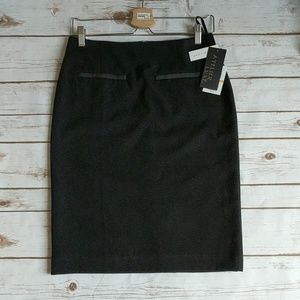Final NWT black pencil skirt small slit